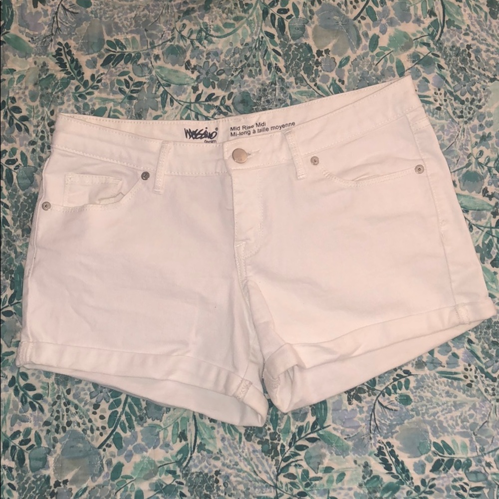 White denim shorts